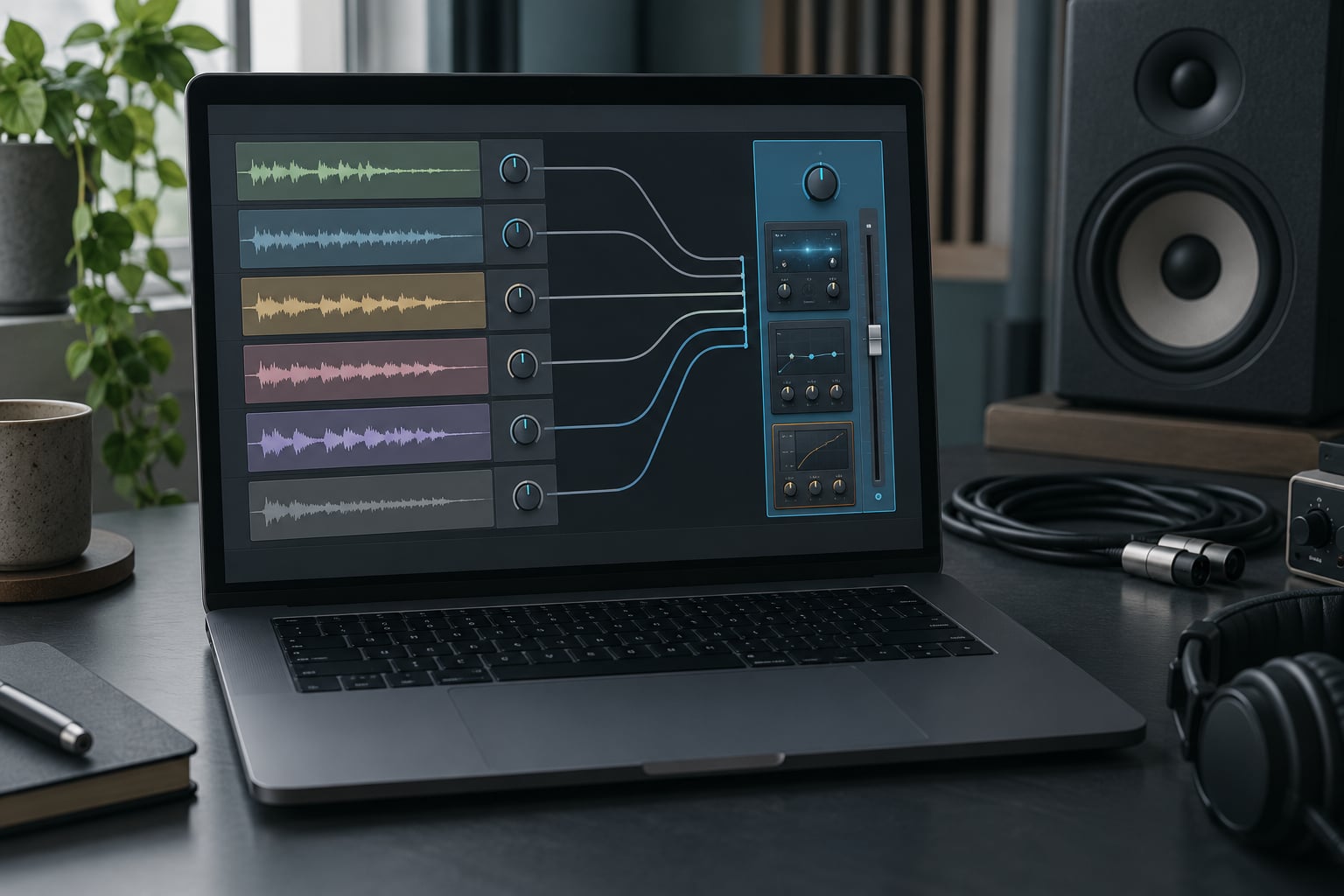 how to set up a bus and return in ableton live