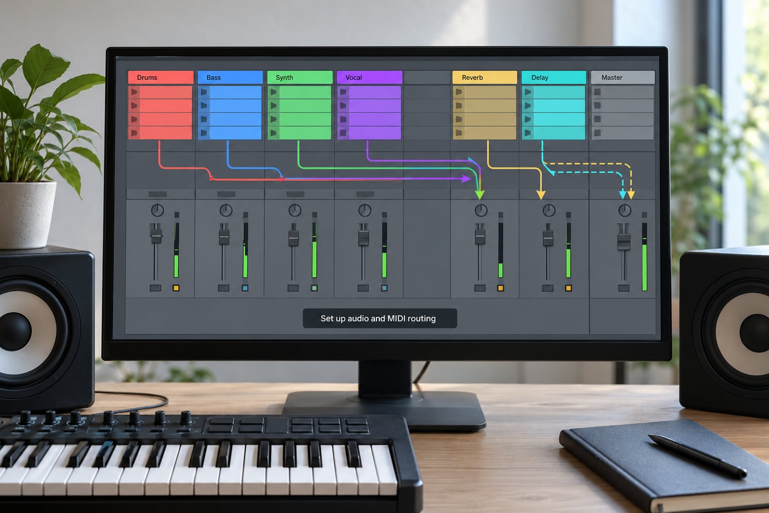Set up audio and MIDI routing