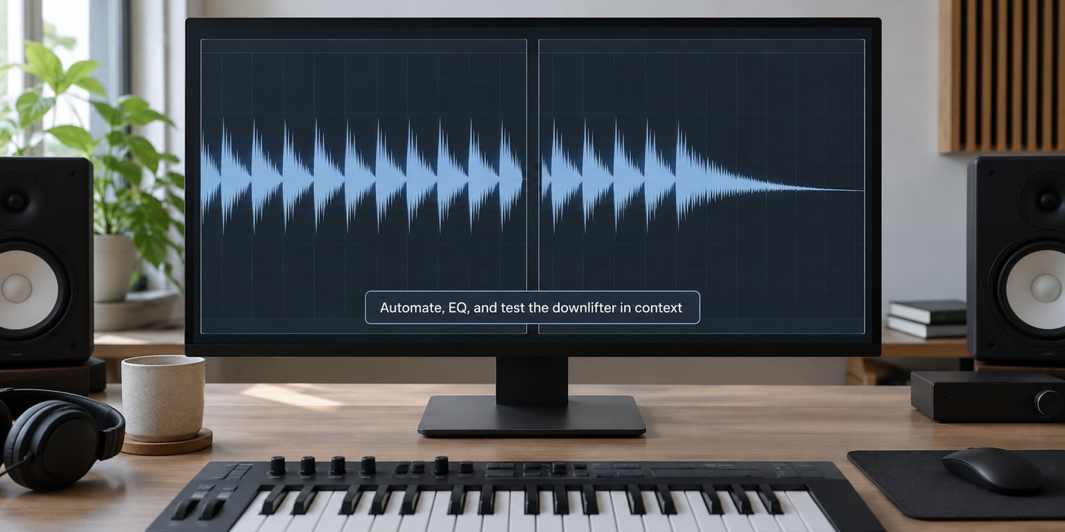 Automate, EQ, and test the downlifter in context