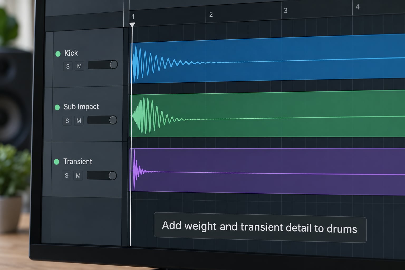 Add weight and transient detail to drums