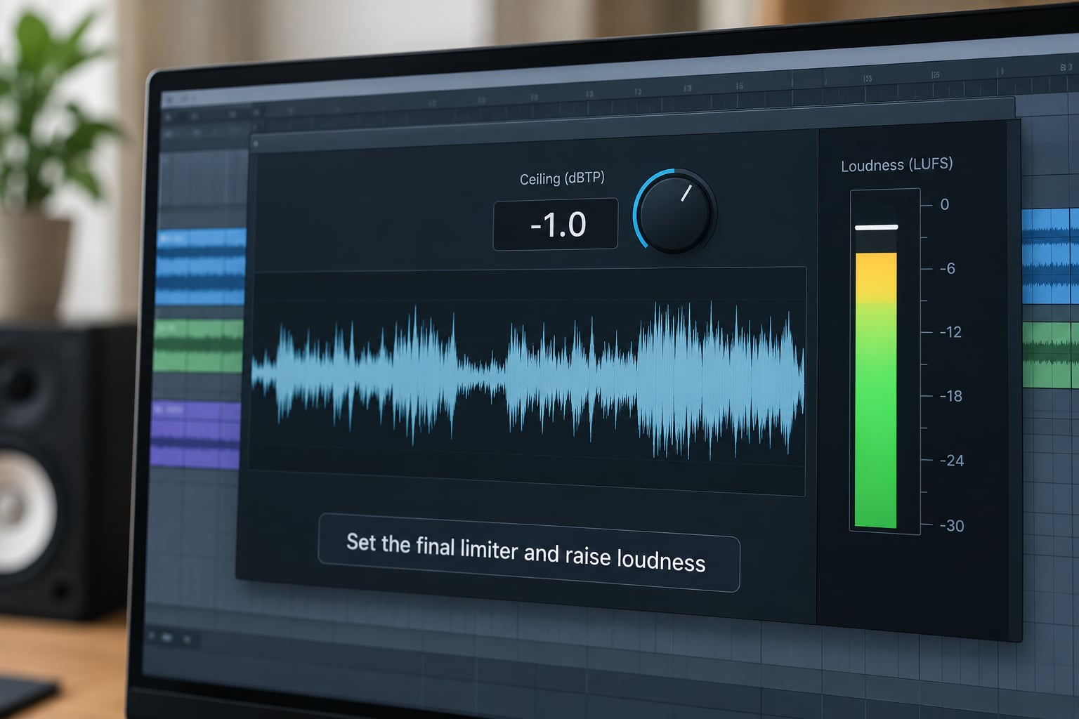 Set the final limiter and raise loudness