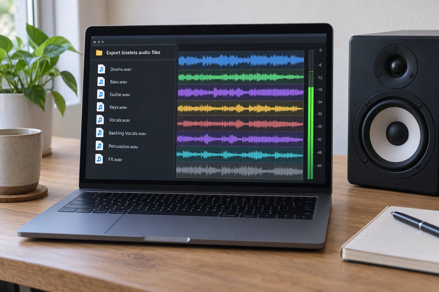 Export lossless audio files