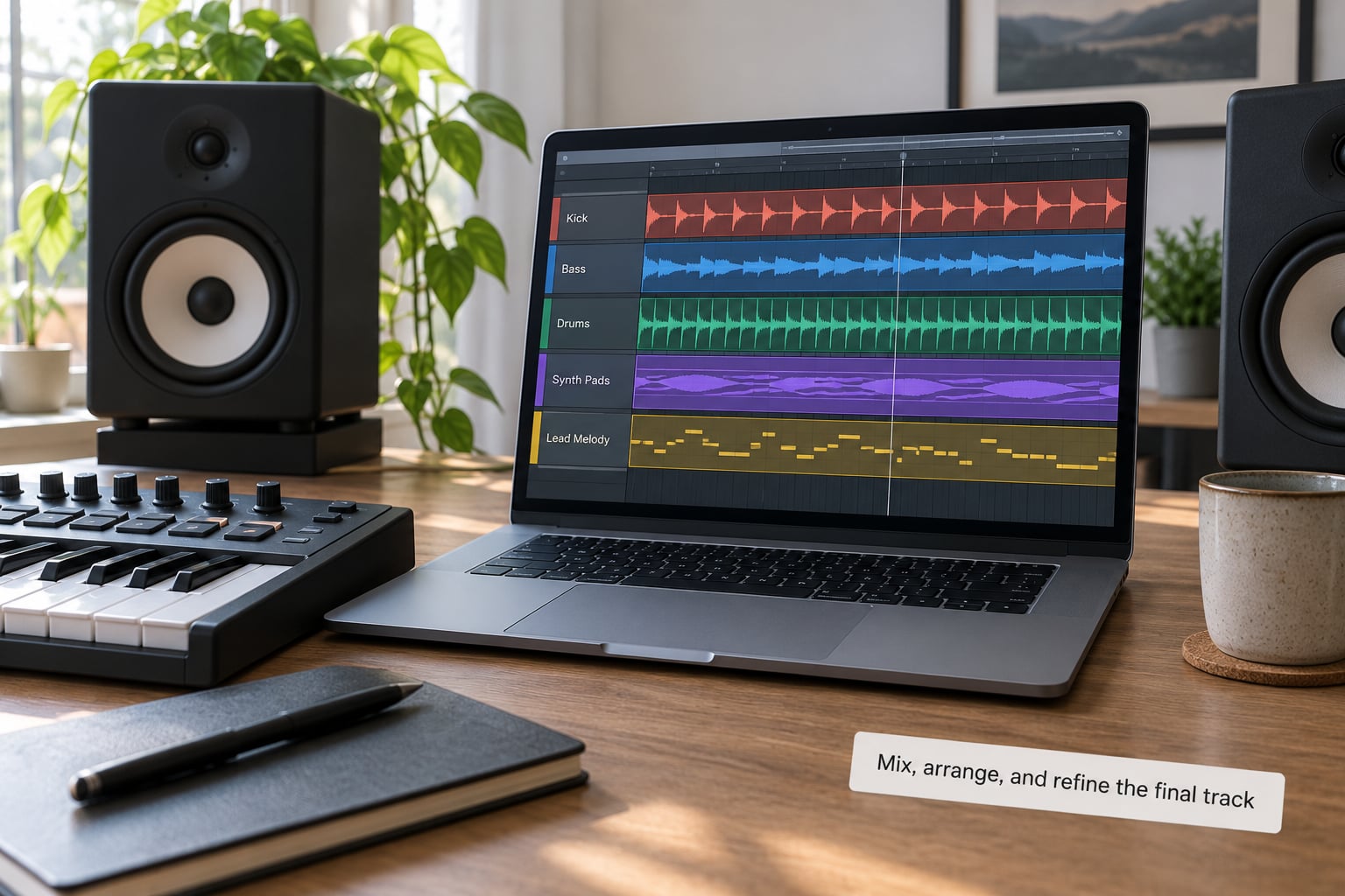 Mix, arrange, and refine the final track