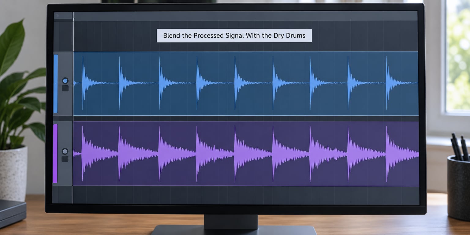 Blend the Processed Signal With the Dry Drums