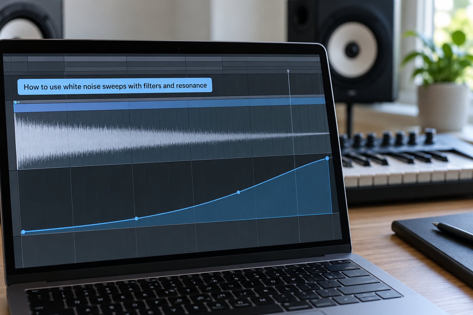 How to use white noise sweeps with filters and resonance