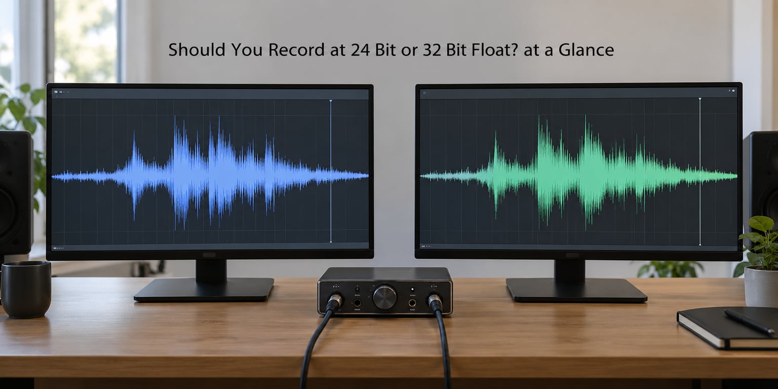 Should You Record at 24 Bit or 32 Bit Float? at a Glance